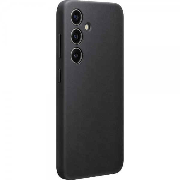 Samsung Original Galaxy S24 Plus Deksel Vegan Leather Case Svart