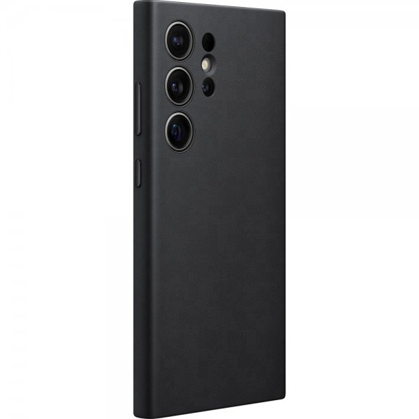 Samsung Original Galaxy S24 Ultra Deksel Vegan Leather Case Svart