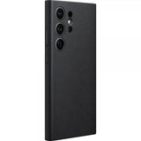 Samsung Original Galaxy S24 Ultra Deksel Vegan Leather Case Svart