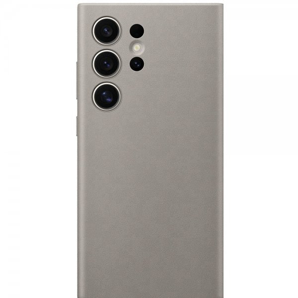 Samsung Original Galaxy S24 Ultra Deksel Vegan Leather Case Taupe