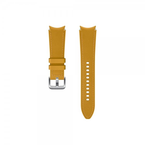 Samsung Original Galaxy Watch 20mm Armbånd Hybrid Leather Strap (M/L) Mustard