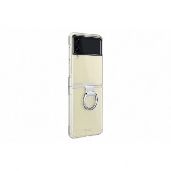 Samsung Original Galaxy Z Flip 3 Deksel Clear Cover with Ring Transparent