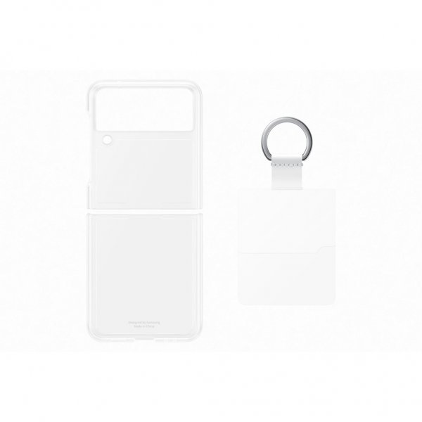 Samsung Original Galaxy Z Flip 3 Deksel Clear Cover with Ring Transparent