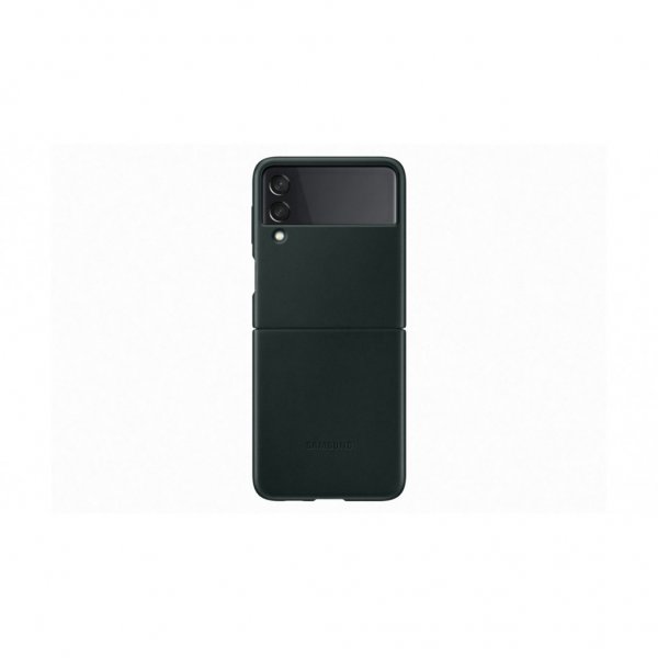 Samsung Original Galaxy Z Flip 3 Deksel Leather Cover Grønn
