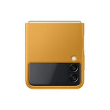 Samsung Original Galaxy Z Flip 3 Deksel Leather Cover Mustard