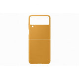 Samsung Original Galaxy Z Flip 3 Deksel Leather Cover Mustard