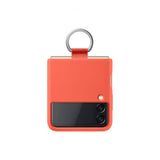 Samsung Original Galaxy Z Flip 3 Deksel Silicone Cover with Ring Coral