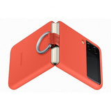Samsung Original Galaxy Z Flip 3 Deksel Silicone Cover with Ring Coral