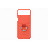 Samsung Original Galaxy Z Flip 3 Deksel Silicone Cover with Ring Coral