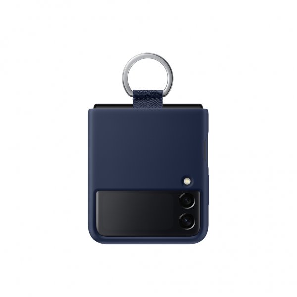 Samsung Original Galaxy Z Flip 3 Deksel Silicone Cover with Ring Navy