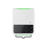 Samsung Original Galaxy Z Flip 3 Deksel Silicone Cover with Ring Hvit