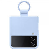 Samsung Original Galaxy Z Flip 4 Deksel Silicone Cover with Ring Arctic Blue