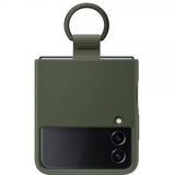 Samsung Original Galaxy Z Flip 4 Deksel Silicone Cover with Ring Khaki