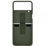 Samsung Original Galaxy Z Flip 4 Deksel Silicone Cover with Ring Khaki
