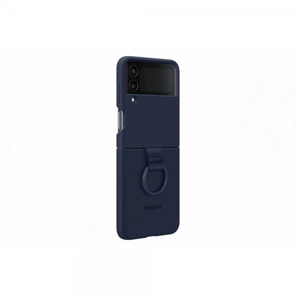 Samsung Original Galaxy Z Flip 4 Deksel Silicone Cover with Ring Navy