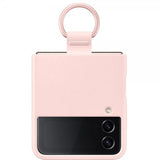 Samsung Original Galaxy Z Flip 4 Deksel Silicone Cover with Ring Rosa