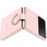 Samsung Original Galaxy Z Flip 4 Deksel Silicone Cover with Ring Rosa