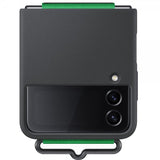 Samsung Original Galaxy Z Flip 4 Deksel Silicone Cover with Strap Svart
