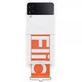 Samsung Original Galaxy Z Flip 4 Deksel Silicone Cover with Strap Hvit