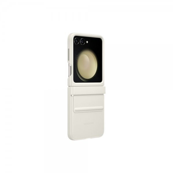 Samsung Original Galaxy Z Flip 5 Deksel Flap Eco-Leather Case Cream