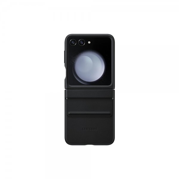 Samsung Original Galaxy Z Flip 5 Deksel Flap Eco-Leather Case Svart