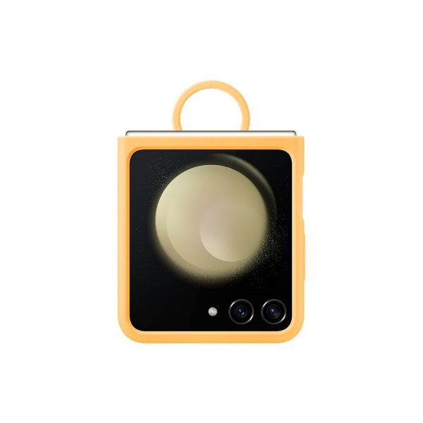 Samsung Original Galaxy Z Flip 5 Deksel Silicone Case with Ring Apricot