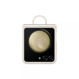 Samsung Original Galaxy Z Flip 5 Deksel Silicone Case with Ring Cream
