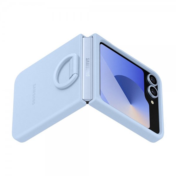 Samsung Original Galaxy Z Flip 6/Flip 7 FE Deksel Silicone Case Blå
