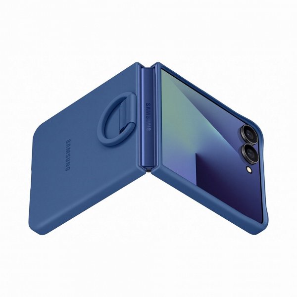 Samsung Original Galaxy Z Flip 7 Deksel Ring Case Silicone Blå
