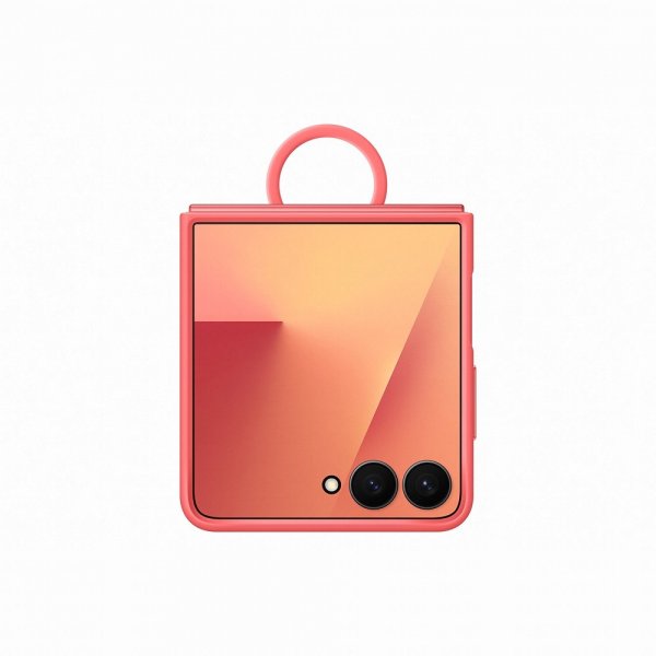 Samsung Original Galaxy Z Flip 7 Deksel Ring Case Silicone Rød