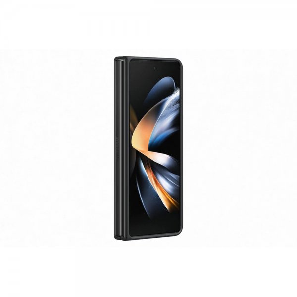 Samsung Original Galaxy Z Fold 4 Deksel Leather Cover Svart