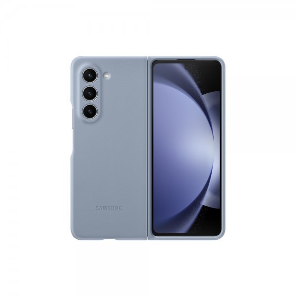 Samsung Original Galaxy Z Fold 5 Deksel Eco-Leather Case Blå