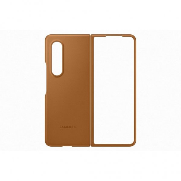 Samsung Original Galaxy Z Fold3 Deksel Leather Cover Camel