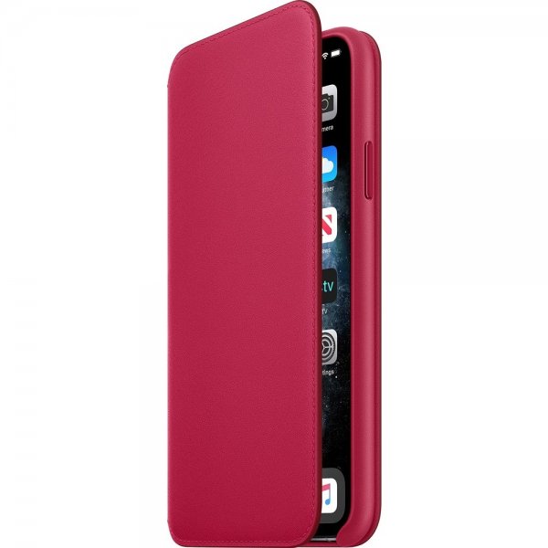 Apple Original iPhone 11 Pro Etui Leather Folio Raspberry
