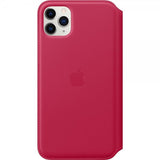 Apple Original iPhone 11 Pro Max Etui Leather Folio Raspberry