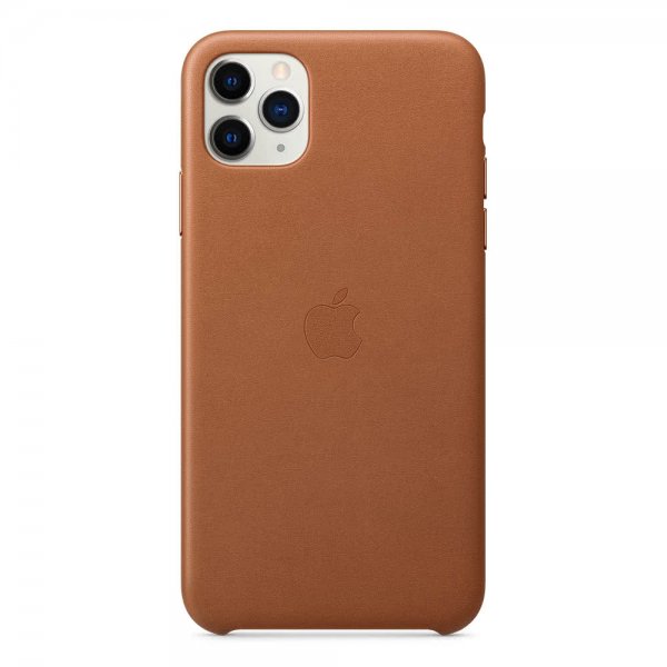 Apple Original iPhone 11 Pro Max Deksel Leather Case Brun
