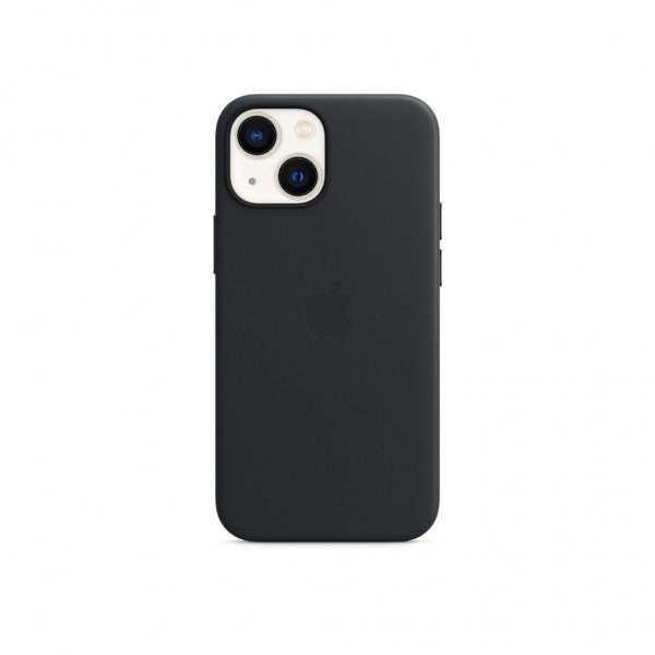 Apple Original iPhone 13 Mini Deksel Leather Case MagSafe Midnight