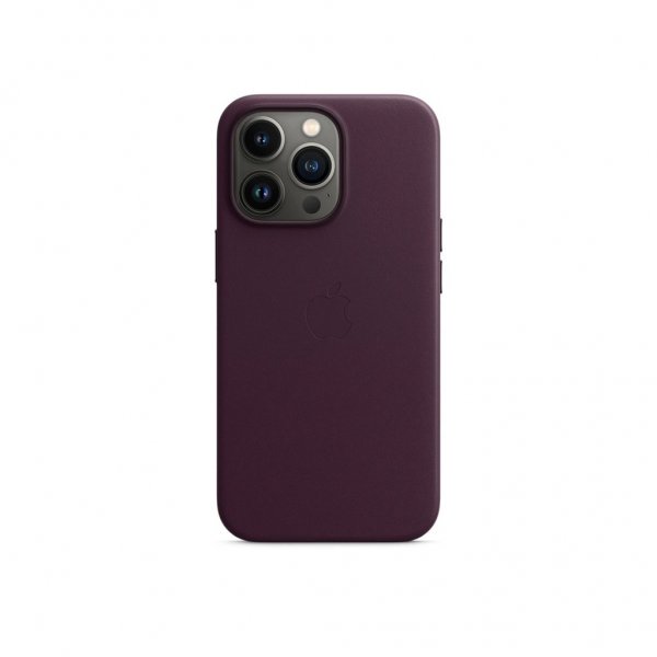 Apple Original iPhone 13 Pro Max Deksel Leather Case MagSafe Dark Cherry