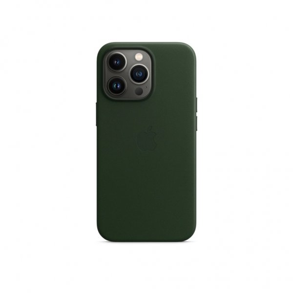 Apple Original iPhone 13 Pro Deksel Leather Case MagSafe Sequoia Green