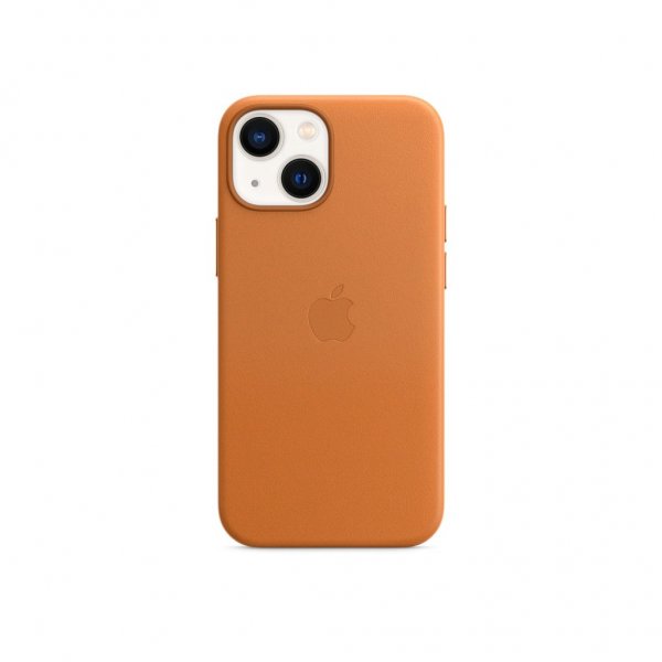 Apple Original iPhone 13 Deksel Leather Case MagSafe Golden Brown