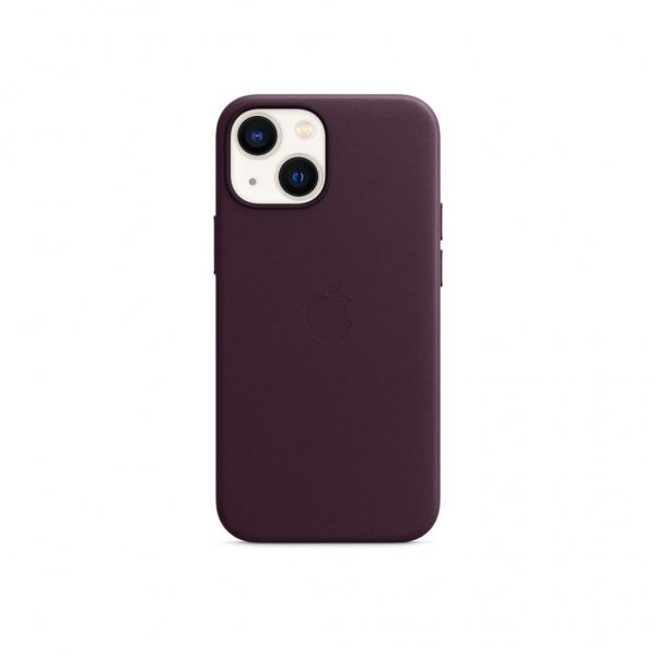 Apple Original iPhone 13 Deksel Leather Case MagSafe Dark Cherry