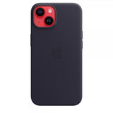 Apple Original iPhone 14 Plus Deksel Leather Case MagSafe Svart Lilla