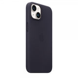 Apple Original iPhone 14 Plus Deksel Leather Case MagSafe Svart Lilla