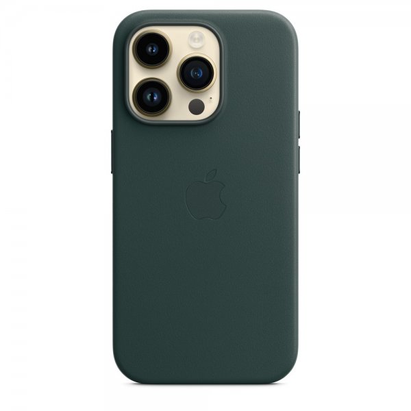 Apple Original iPhone 14 Pro Max Deksel Leather Case MagSafe Skoggrønn