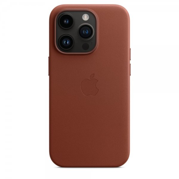 Apple Original iPhone 14 Pro Max Deksel Leather Case MagSafe Umber