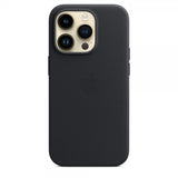 Apple Original iPhone 14 Pro Deksel Leather Case MagSafe Midnatt