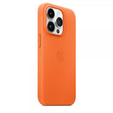 Apple Original iPhone 14 Pro Deksel Leather Case MagSafe Oraneje