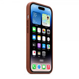 Apple Original iPhone 14 Pro Deksel Leather Case MagSafe Umber