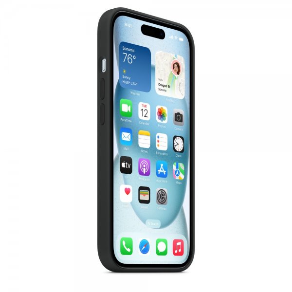 Apple Original iPhone 15 Plus Deksel Silikon MagSafe Svart
