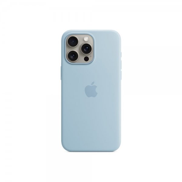 Apple Original iPhone 15 Pro Max Deksel Silicone Case MagSafe Light Blue